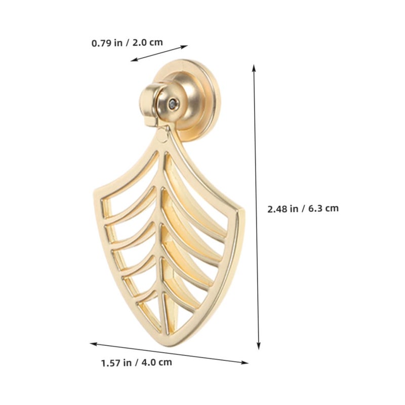 4pcs Gold Leaf Shape Metal Cabinet Pull Handles For Bedroom And Office Dresser Drawers - Image 3
