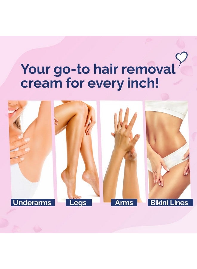 Eloway Hair Removal/Remover Cream For Women 60G Each (Pack Of 3) - For Painless, Quick, And Effective Hair Removal In 5 Minutes | For Arms, Legs, Underarms, & Bikini Line - Ideal For Sensitive Skin And Intimate Areas - Image 3