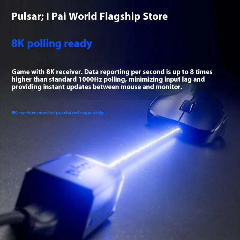 بولسار ماوس Pulsar X2A V3 Wireless Gaming Mouse, PAW3950 XS-1 Sensor, 32-Bit ARM Processor, 3 Mode 8K, 2.4G Bluetooth, for PC - Image 5