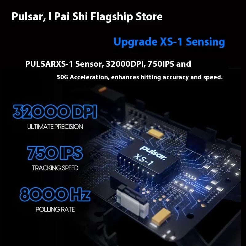 بولسار ماوس Pulsar X2A V3 Wireless Gaming Mouse, PAW3950 XS-1 Sensor, 32-Bit ARM Processor, 3 Mode 8K, 2.4G Bluetooth, for PC - Image 4