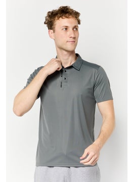 RBX Men Sportswear Fit Short Sleeve Outdoor Polo Shirt, Dark Grey  - Image 1