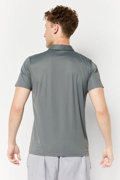 RBX Men Sportswear Fit Short Sleeve Outdoor Polo Shirt, Dark Grey  - Image 4