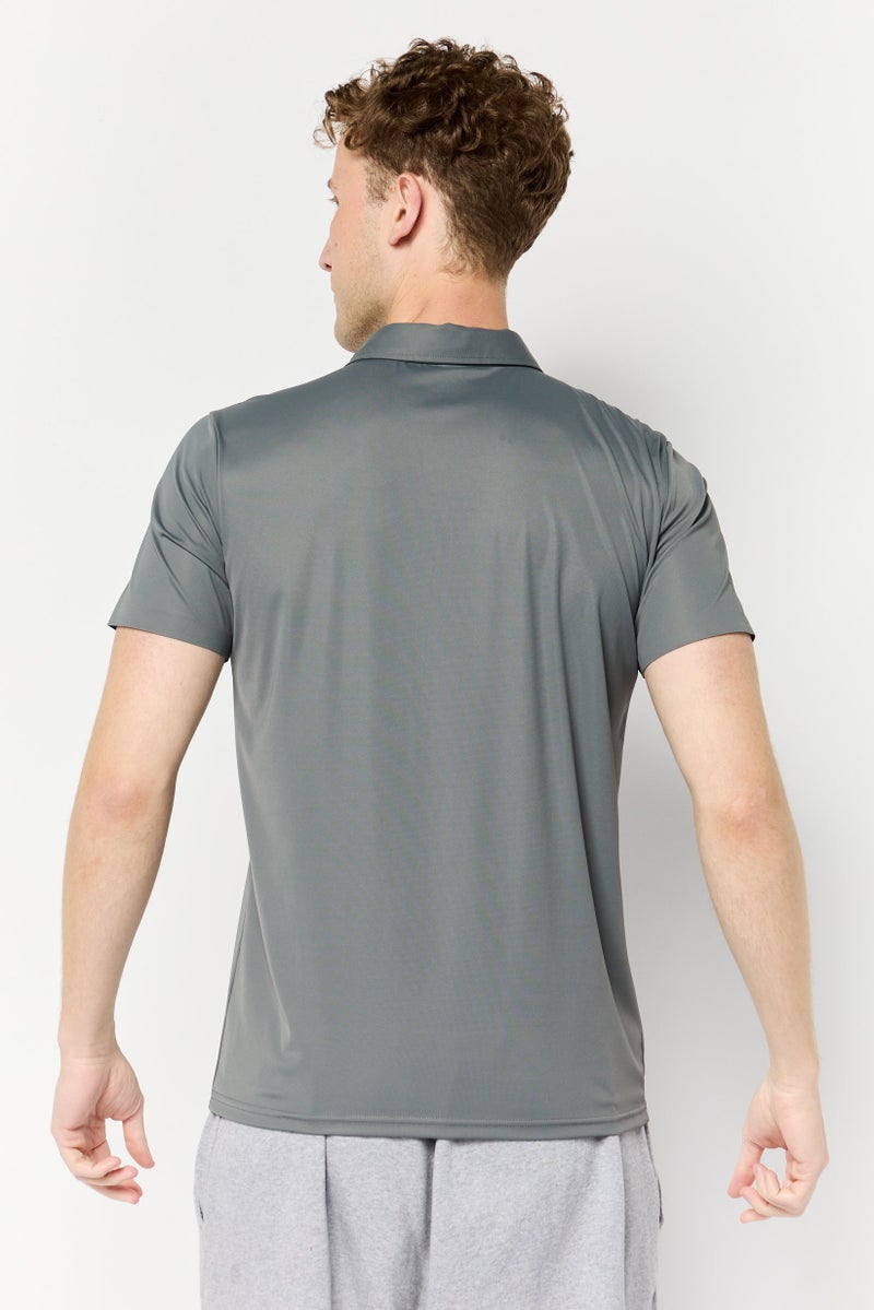 RBX Men Sportswear Fit Short Sleeve Outdoor Polo Shirt, Dark Grey - Image 4