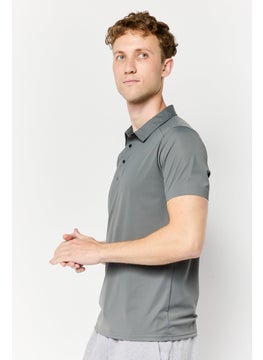 RBX Men Sportswear Fit Short Sleeve Outdoor Polo Shirt, Dark Grey  - Image 3