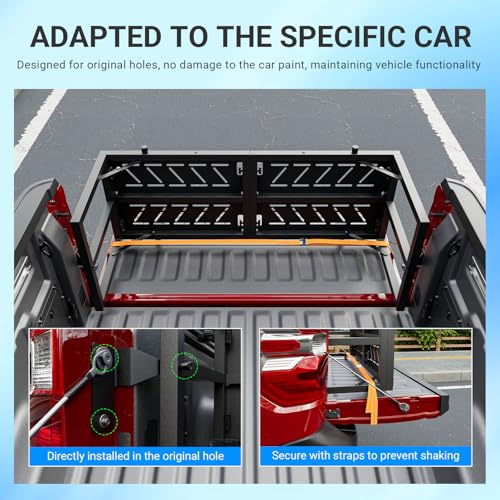 SZYANG Bed Extension Compatible with 2022-2026 Ford Maverick Tailgate Extender Truck Extender Replacement for 2022-2026 Ford Maverick Accessories - Image 2