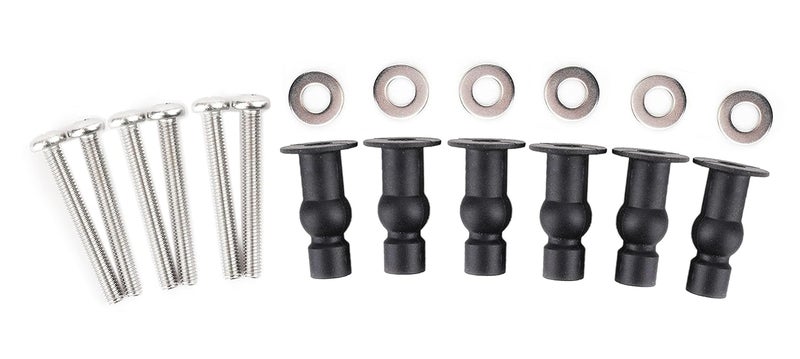 VALLVATER 6 Pack Toilet Seat Hinges Screws Top Mount Nuts Screws Toilet Seat Fixings Expanding Rubber Toilet Seat Bolts Kit Compatible with Kohler Extra Small Hole - Image 1