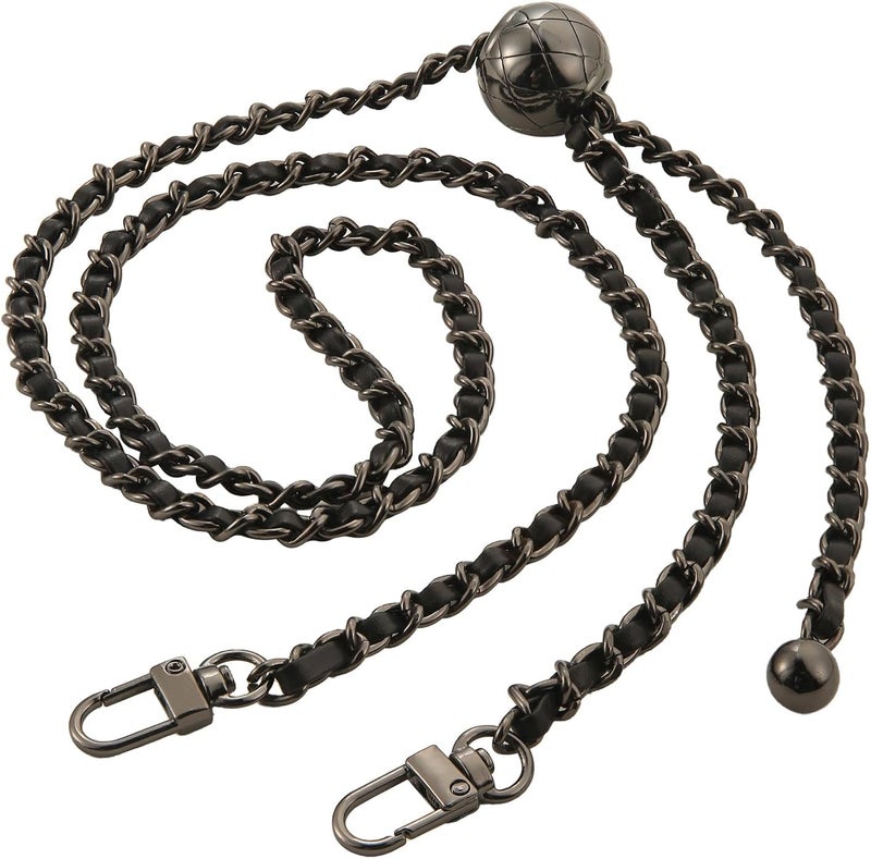 UTreers Purse Chain Strap Crossbody Bag Chains Strap Handbag Chain Replacement Leather Chain Straps 47.2" - Image 5