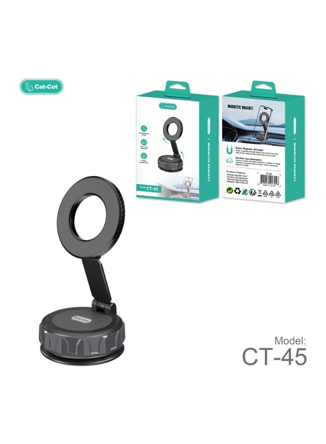 Cat - Cot حامل الهاتف المغناطيسي للسيارة Cat-Cot CT-45 – حامل لوحة القيادة والزجاج الأمامي القابل للطي متعدد الاتجاهات مع كوب شفط قوي للغاية وتوافق MagSafe - Image 3