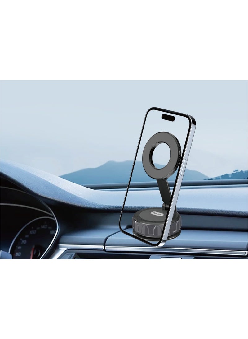 Cat - Cot حامل الهاتف المغناطيسي للسيارة Cat-Cot CT-45 – حامل لوحة القيادة والزجاج الأمامي القابل للطي متعدد الاتجاهات مع كوب شفط قوي للغاية وتوافق MagSafe - Image 2