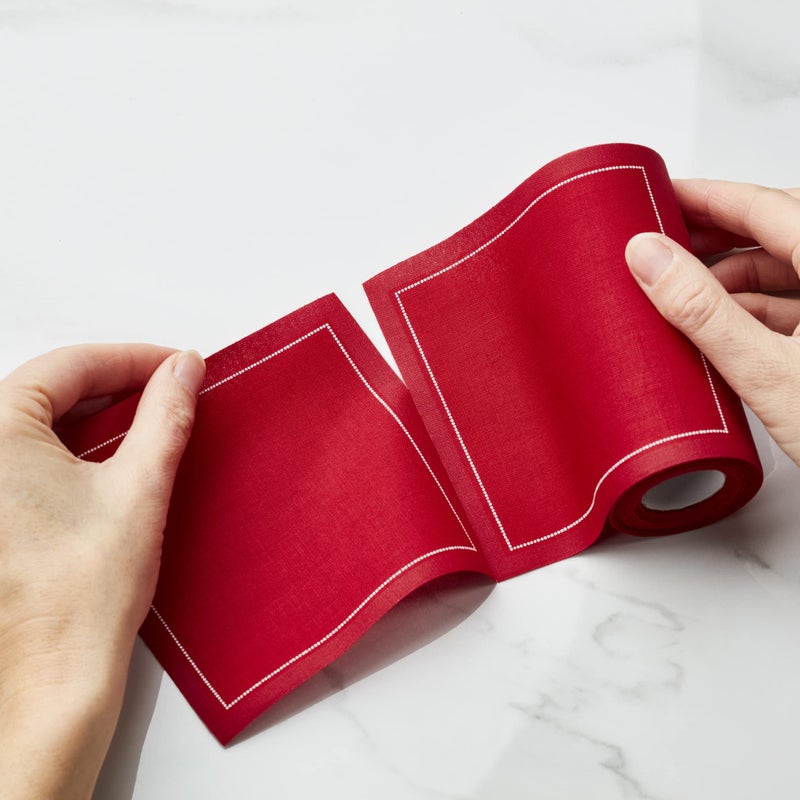 MY DRAP Cotton Cocktail Napkin - 4.3 x 4.3 in - 50 units per roll - Lipstick Red - Image 2