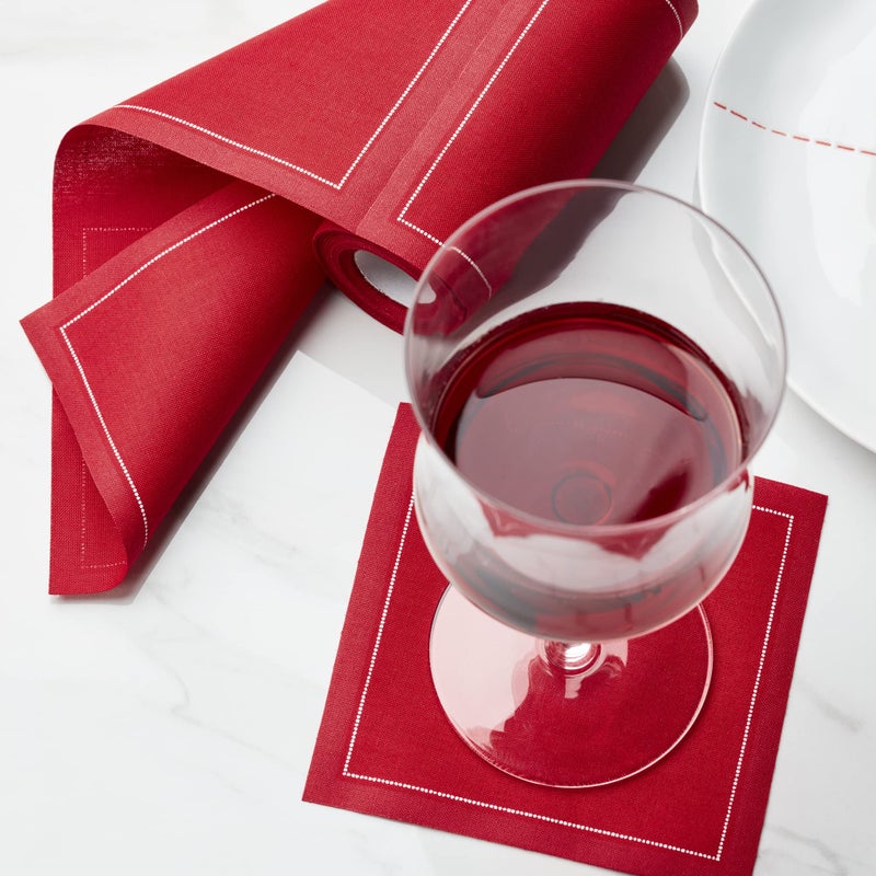 MY DRAP Cotton Cocktail Napkin - 4.3 x 4.3 in - 50 units per roll - Lipstick Red - Image 3