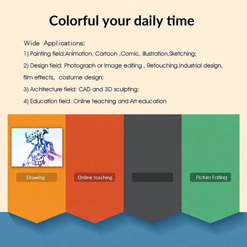 لوحة الرسم الرقمي: منطقة عمل كبيرة مقاس 10 × 6 بوصة، 8 مفاتيح اختصار يمكن تخصيصها، قلم بدون بطارية - حساسية ضغط 8192، دقة عالية 5080 نقطة لكل بوصة للفنانين الرقميين والمصممين الأيمنين واليسارين - Image 5