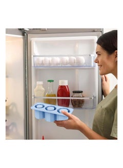 KASTWAVE Ice Cube Tray for Stanley Cup, Silicone Ice Cube Mold with Spill-Resistant Lid, 3 Hollow Cylinder Ice Cube Molds, Ice Cube Trays for Freezer Drinks Whiskey, Compatible with 20oz-40oz Tumbler, Blue  - Image 5