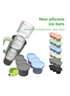 KASTWAVE Ice Cube Tray for Stanley Cup, Silicone Ice Cube Mold with Spill-Resistant Lid, 3 Hollow Cylinder Ice Cube Molds, Ice Cube Trays for Freezer Drinks Whiskey, Compatible with 20oz-40oz Tumbler, Blue  - Image 4