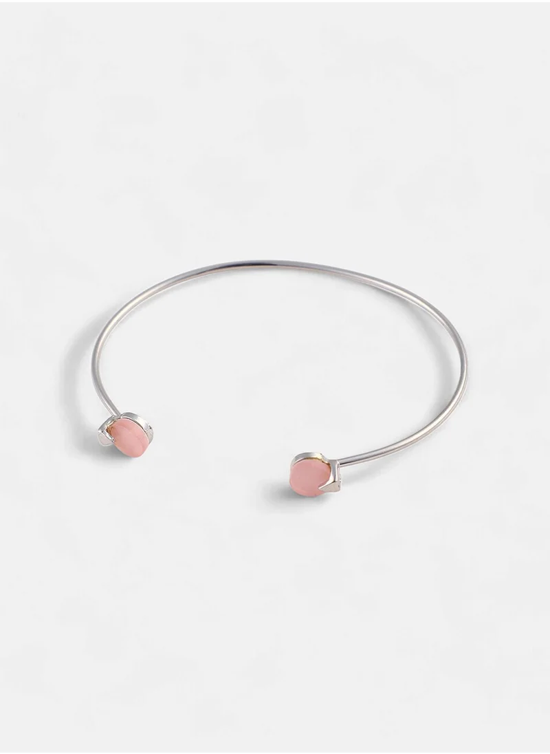 SOHI Set Of 4 Stone Studded Cuff Bracelets