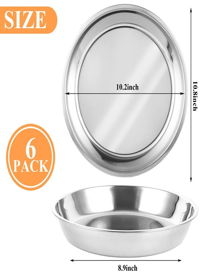 AKOLAFE 6 Pack Deep Dish Pizza Pan Stainless Steel Pizza Pan for Oven Personal Pizza Pans 10 Inch Pizza Pans Set Round Pizza Plates Metal Pizza Baking Sheet Platter Pizza Trays for Serving Cook Grill - Image 3