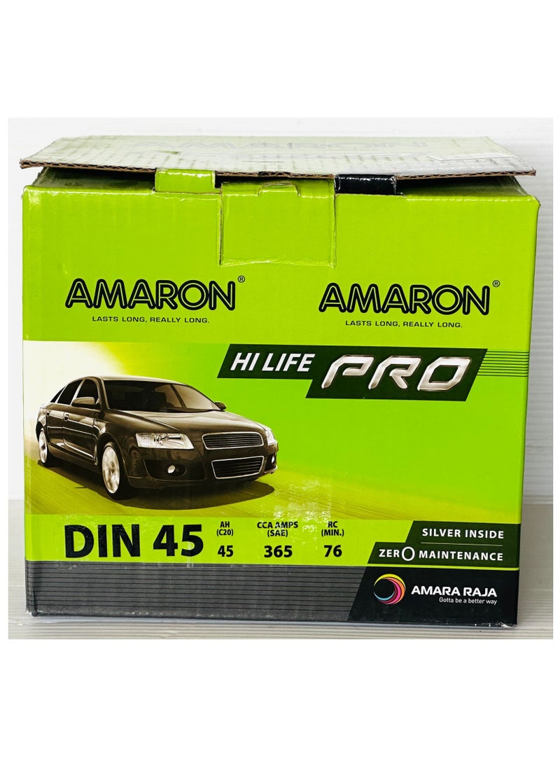 Amaron Car Battery 12V 45AH Din45-MF - Image 1