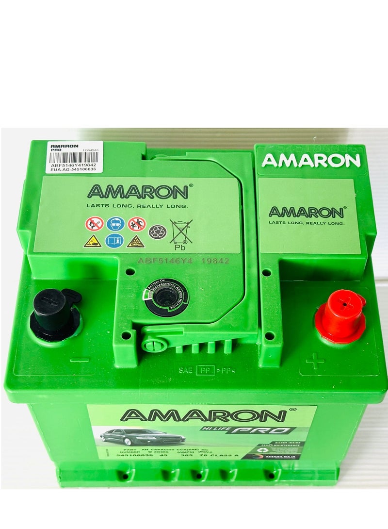 Amaron Car Battery 12V 45AH Din45-MF - Image 2