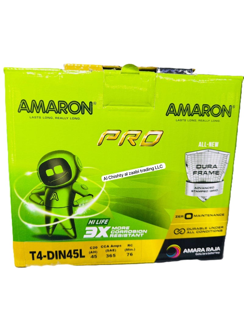 Amaron Car Battery 12V 45AH Din45-MF - Image 4