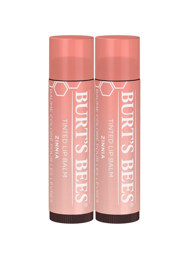 Burt's Bees Lip Tint Balm Stocking Stuffers Gifts, Long Lasting 2 in 1 Duo Tinted Balm Formula, Color Infused with Hydrating Shea Butter for a Natural Looking Buildable Finish, Zinnia (2-Pack) - Image 1