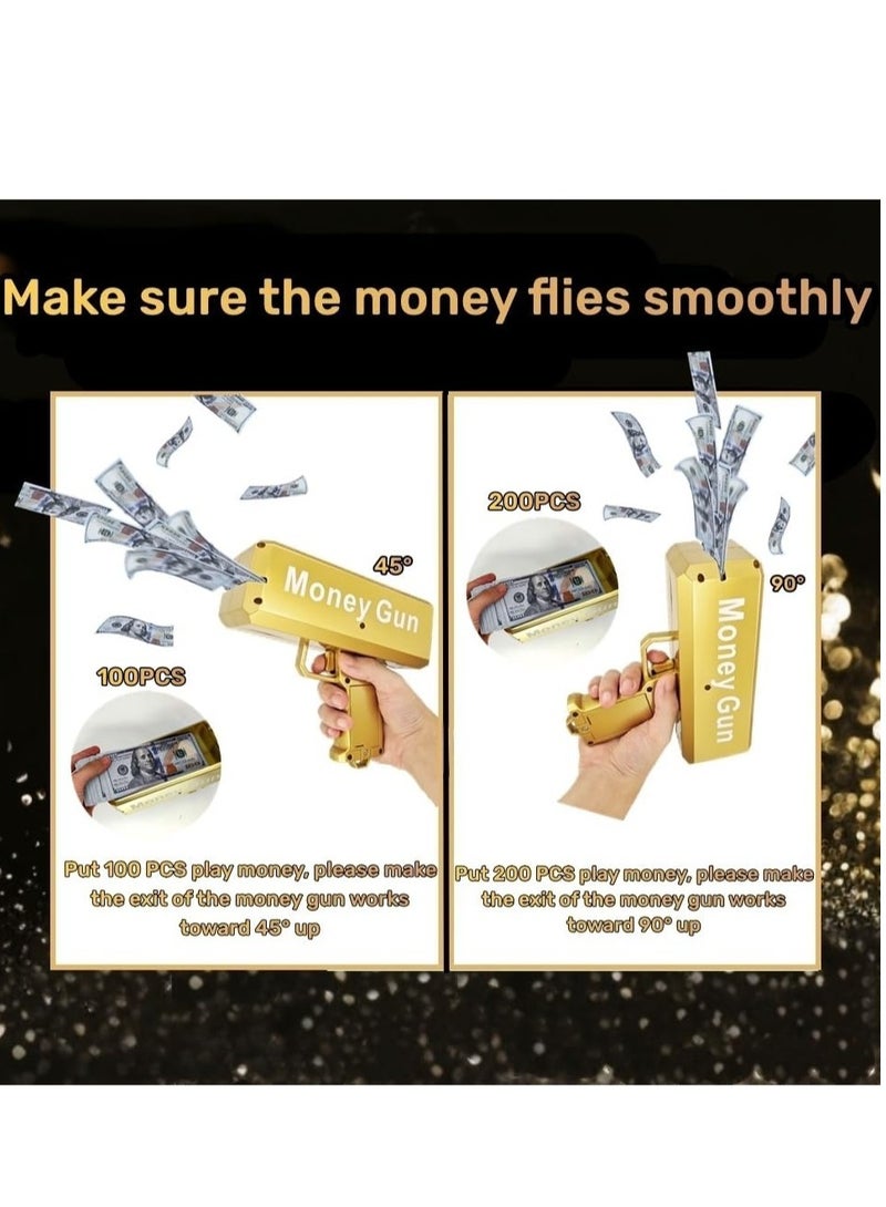 JAJEEK Money Gun, Handheld Cash Spray Gun for Parties | Fun Paper Toy for Celebrations, Events, and Entertainment | Ideal for Themed Parties, Photoshoots, Games, and Fun Activities - Image 5