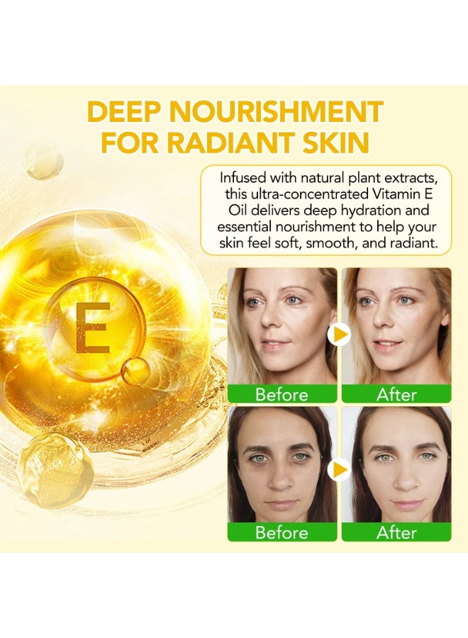 ALIVER 60ml Vitamin E Oil 100% Natural Pure 75000 IU Vitamin E Oil for Face Body Hair and Nails Moisturizes Reduce Scars and Stretch Marks Smooth Fine Lines and Wrinkles Anti Aging and Skin Hydration - Image 4