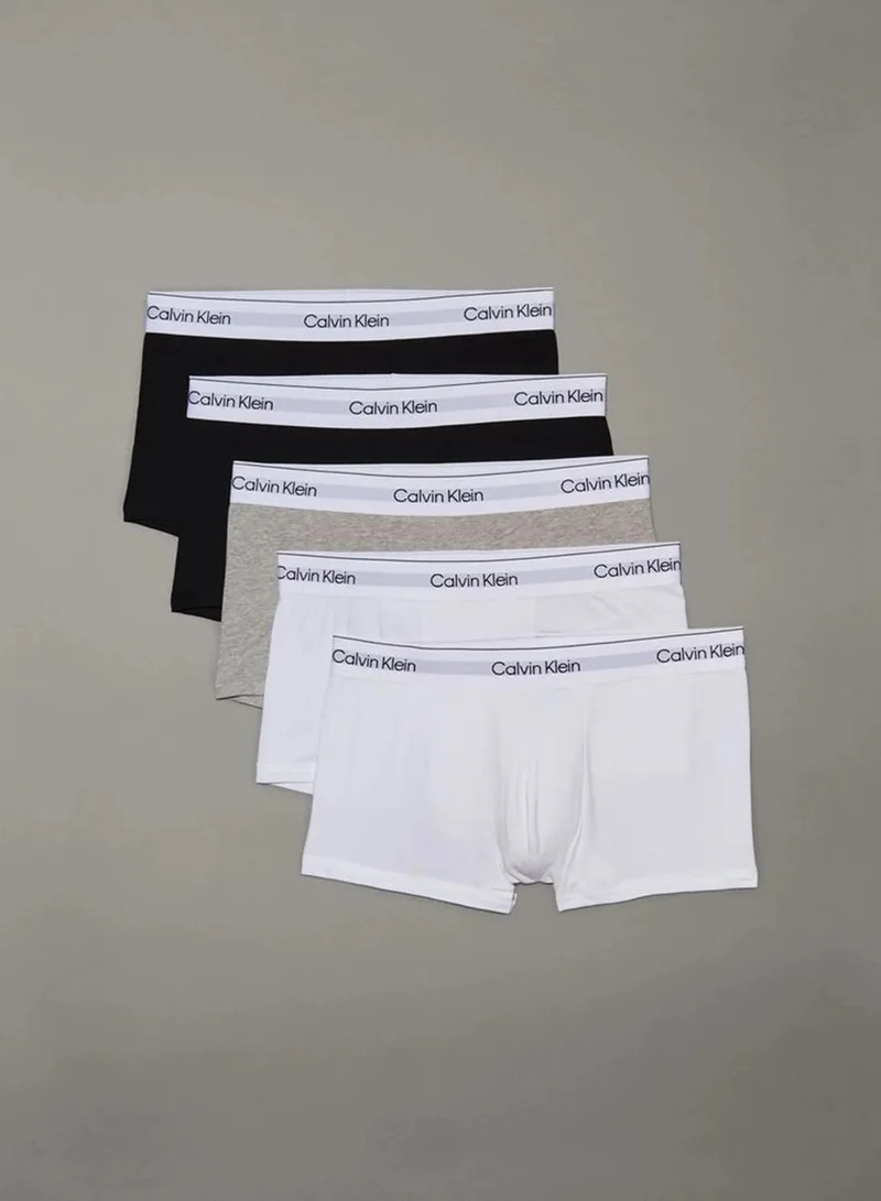 5 Pack Low Rise Trunks - Icon Cotton Stretch