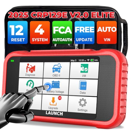 LAUNCH CRP129E V2.0 Elite 2025 OBD2 Scanner, FCA AutoAuth, 12 Reset, Oil/EPB/SAS/TPMS/BMS/Injector Coding, ABS Bleed, ABS SRS Transmission Engine Code Reader, Lifetime Free Update Scan Tool, Auto VIN - Image 1