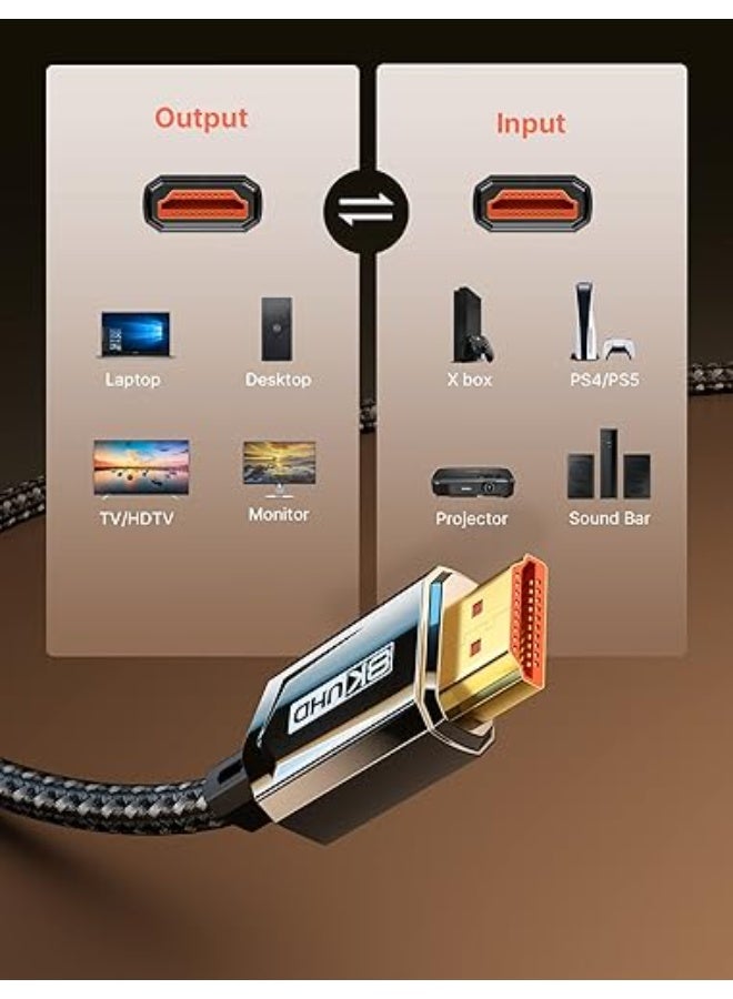 HDMI 2.1 Cable – Ultra High Speed 48Gbps – 8K/60Hz & 4K/120Hz – Durable Long Cable for Daily Use - Image 4
