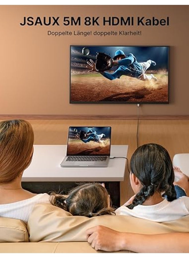 HDMI 2.1 Cable – Ultra High Speed 48Gbps – 8K/60Hz & 4K/120Hz – Durable Long Cable for Daily Use - Image 5