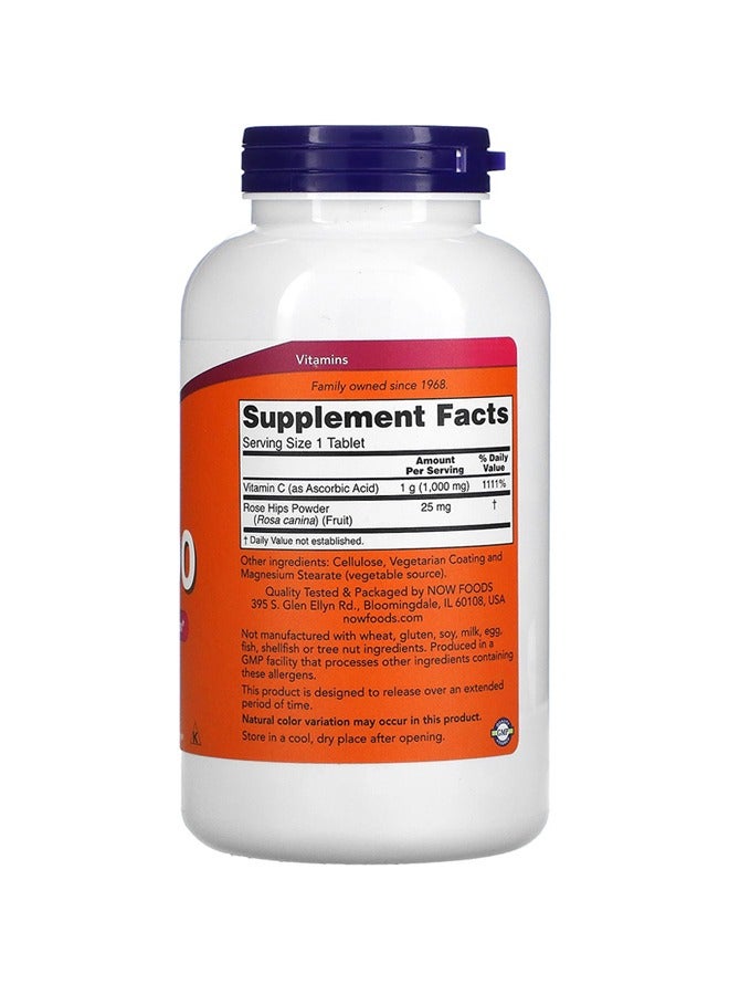 now C-1000 With Rose Hips And Antioxidant Protection - 250 Tablets - Image 2
