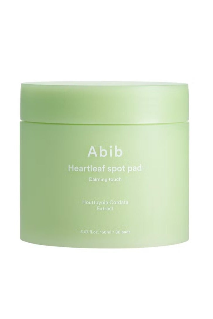 Abib Heartleaf Spot Pad Calming Touch 80 Pads Toner Pads for Face Redness Relief Instant Calming Moisturizing Facial Toner Light Texture Easy to use