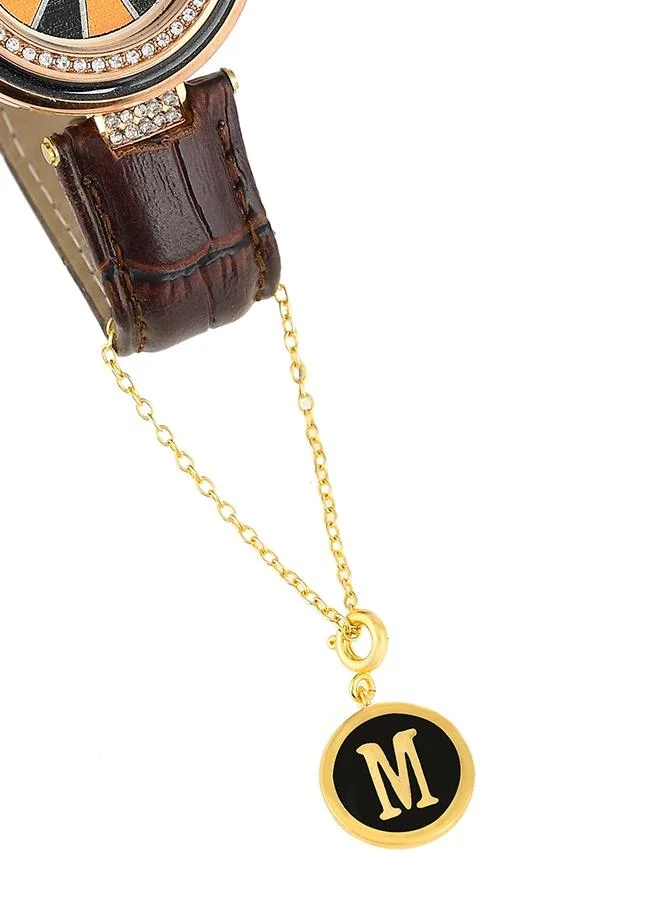 VOYLLA Valentine's Day Collection Alphabet M Black Enamel Charm
