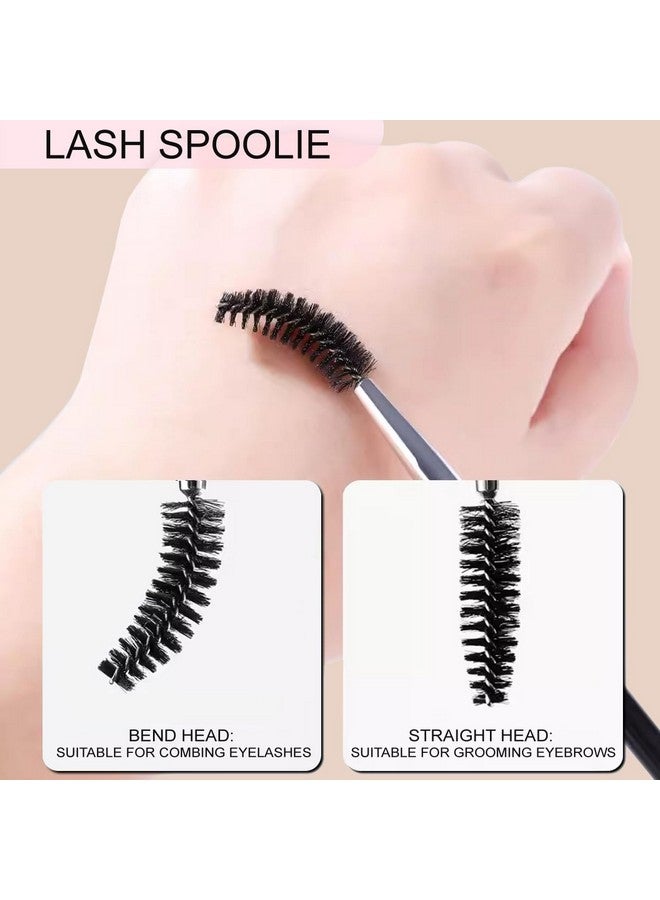 KINGMAS Eyebrow Brush, Professional Dual Angled Eye Brow Brush and Spoolie Brush Eyelash Comb Eyebrow Tool (Black) - Image 3