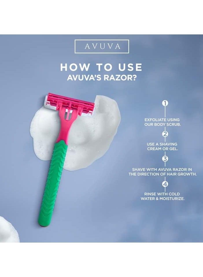 Avuva Pivoting Head Smooth Blades For Sensitive Skin For Women 5 PCS - Image 2