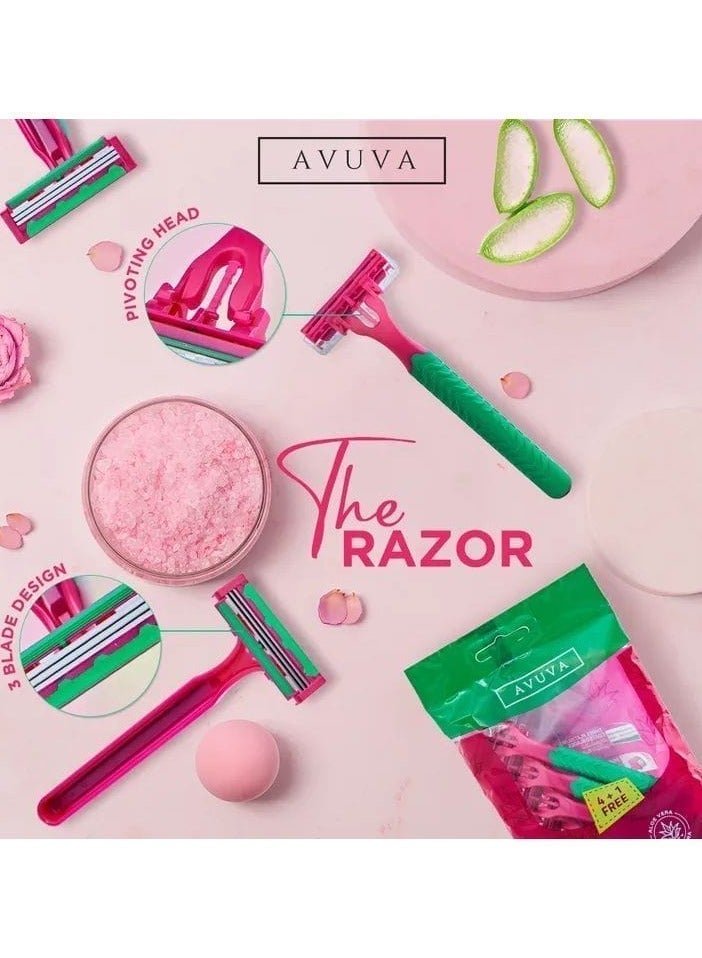 Avuva Pivoting Head Smooth Blades For Sensitive Skin For Women 5 PCS - Image 3