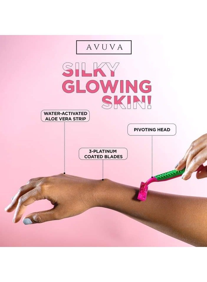 Avuva Pivoting Head Smooth Blades For Sensitive Skin For Women 5 PCS - Image 4
