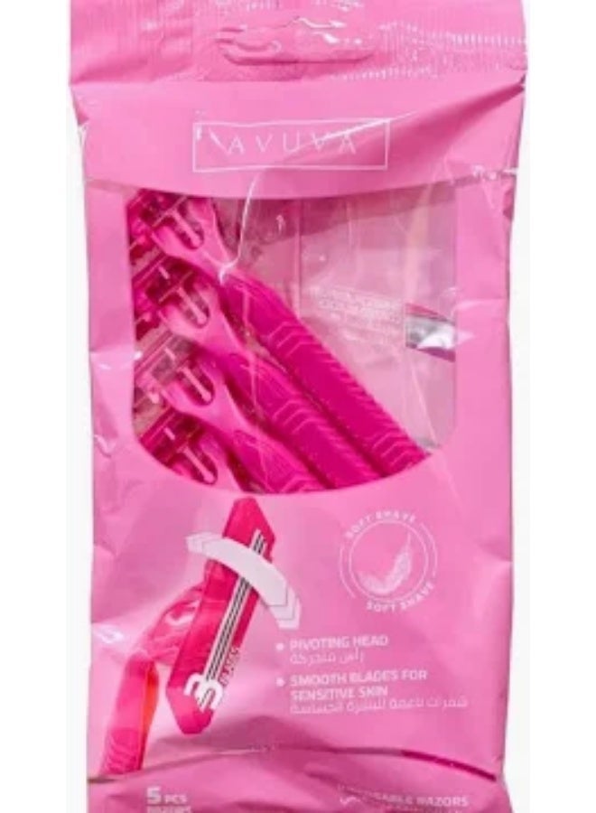 Avuva Pivoting Head Smooth Blades For Sensitive Skin For Women 5 PCS - Image 1