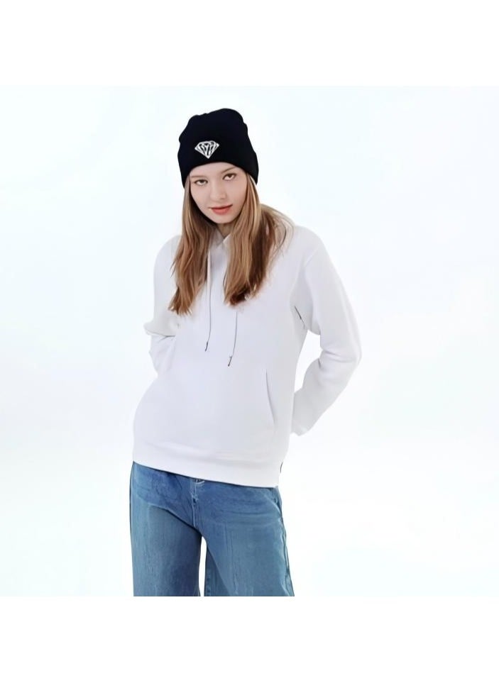 Generic Street Dance Hip-hop Hat, Diamond Wool Hat, Beanie Hat Women Men, Solid Color Ski Hat, Diamond Embroidered Knitted Hat, Winter Adult Warm Pullover Hat  - Image 5