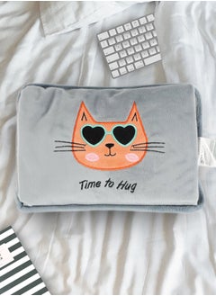 Biggdesign Huggy Cat Electric Hot Water Bottle with Soft Cover Rechargable Hot Water Bag for Pain Relief  - Image 5