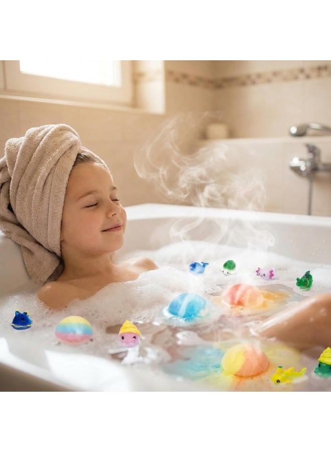Bath Bombs for Kids with Toys Inside-24/12 Pack, Natural Bath Bombs with Mega Bubbles & Surprise Inside,Skin-Soothing Bath Fizzies Gift Set, for Boys Girls (1 Set) - Image 4