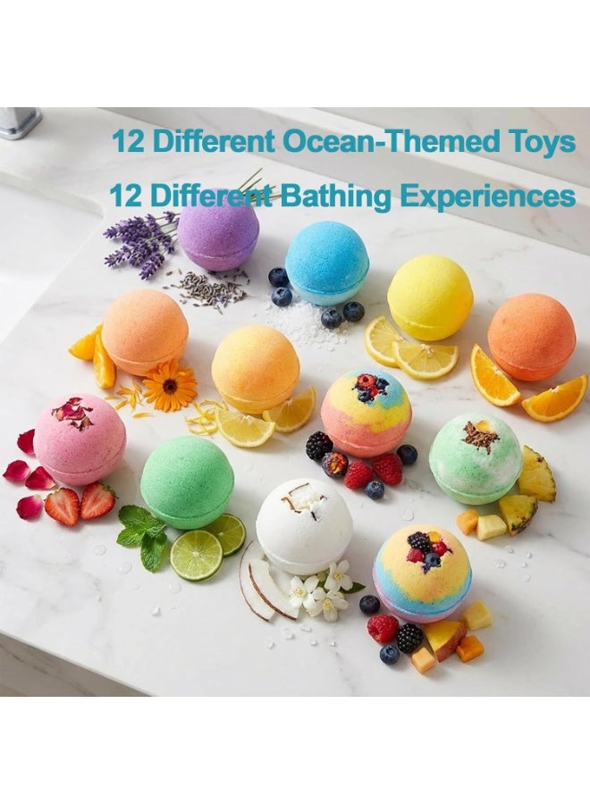 Bath Bombs for Kids with Toys Inside-24/12 Pack, Natural Bath Bombs with Mega Bubbles & Surprise Inside,Skin-Soothing Bath Fizzies Gift Set, for Boys Girls (1 Set) - Image 2