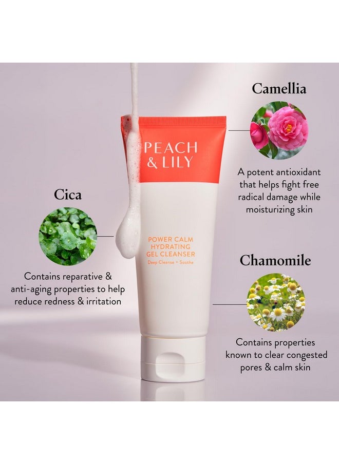 PEACH & LILY - Peach & Lily - Power Calm Hydrating Gel Cleanser - Korean Skincare Face Wash - Dry, Normal, & Oily Skin - Vegan, Gluten Free, Fragrance Free, Never Tested on Animals - Travel Size - 100 ML, 3.38 FL OZ - Image 1