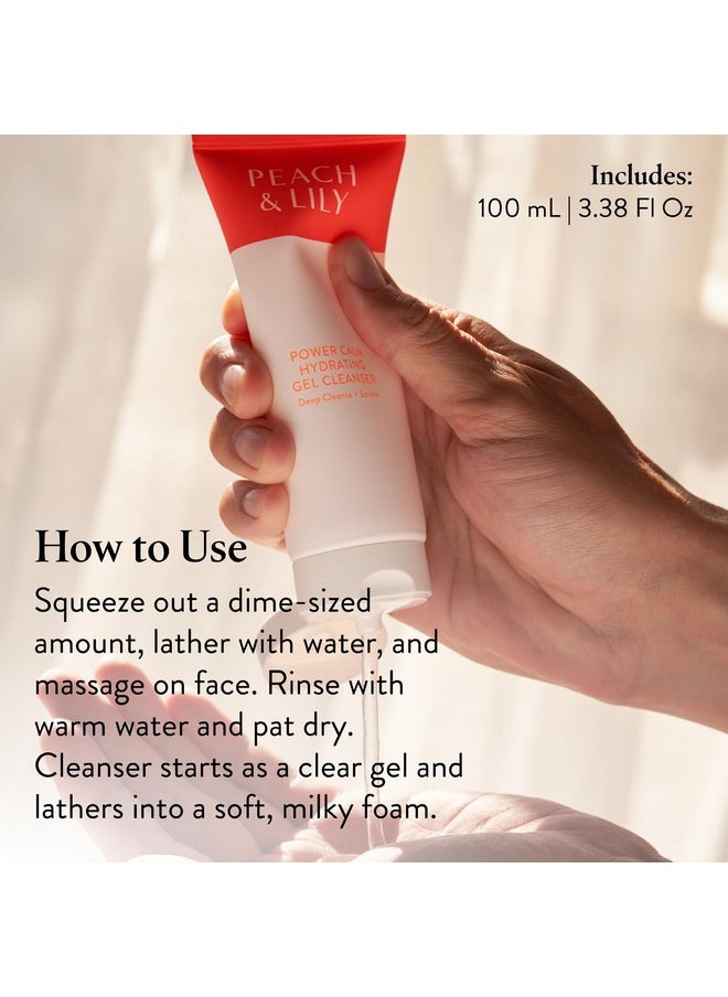 PEACH & LILY - Peach & Lily - Power Calm Hydrating Gel Cleanser - Korean Skincare Face Wash - Dry, Normal, & Oily Skin - Vegan, Gluten Free, Fragrance Free, Never Tested on Animals - Travel Size - 100 ML, 3.38 FL OZ - Image 1