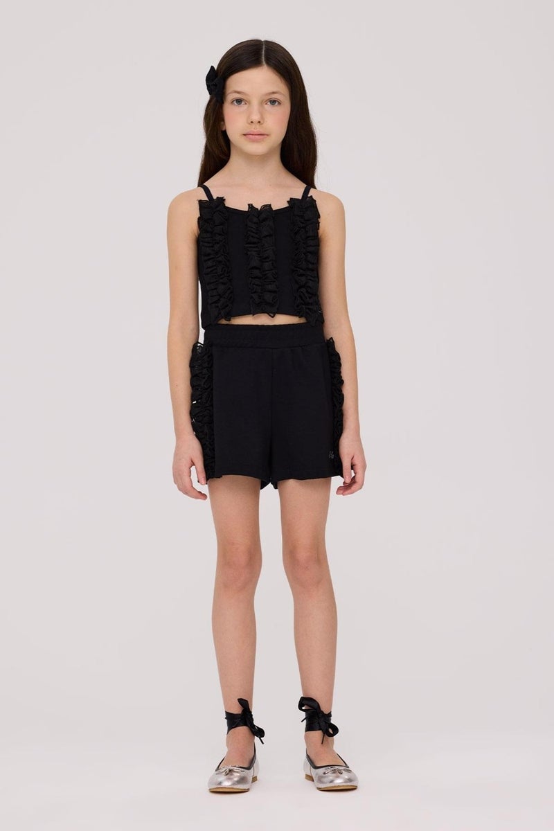 TYESS Bg Store Girls Black Shorts - Image 1