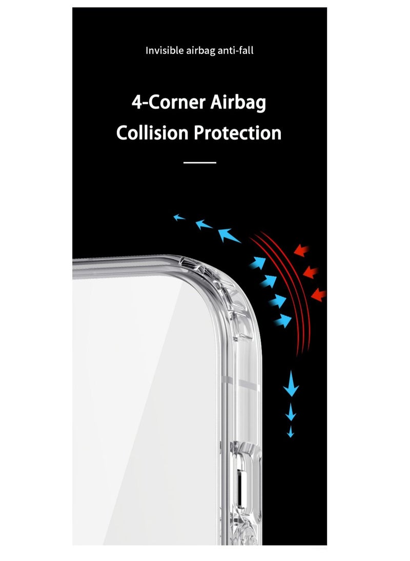 Case Cover Clear for iphone 15 PRO MAX with Support Magsafe Charger Charging Thin Shockproof and Transparent Non-yellow Case
