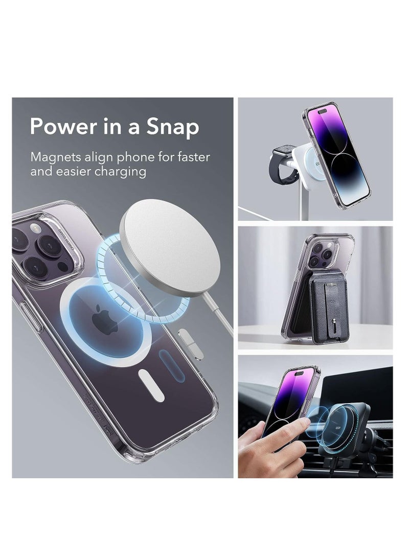 Case Cover Clear for iphone 15 PRO MAX with Support Magsafe Charger Charging Thin Shockproof and Transparent Non-yellow Case