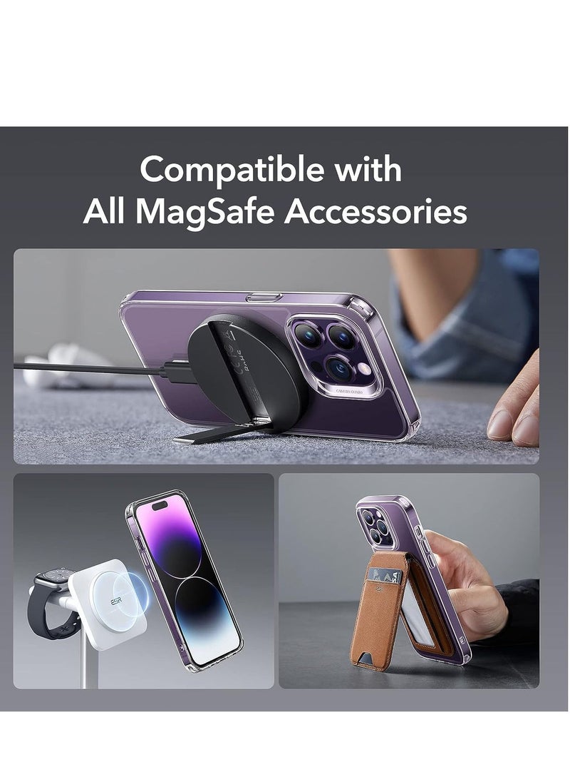 Case Cover Clear for iphone 15 PRO MAX with Support Magsafe Charger Charging Thin Shockproof and Transparent Non-yellow Case