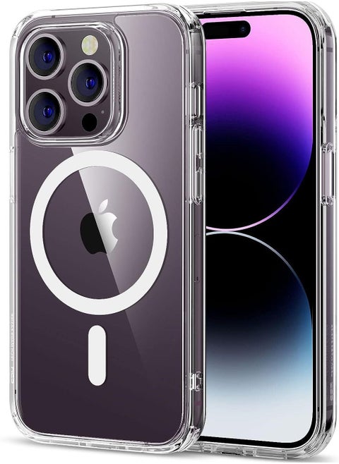 Case Cover Clear for iphone 15 PRO MAX with Support Magsafe Charger Charging Thin Shockproof and Transparent Non-yellow Case