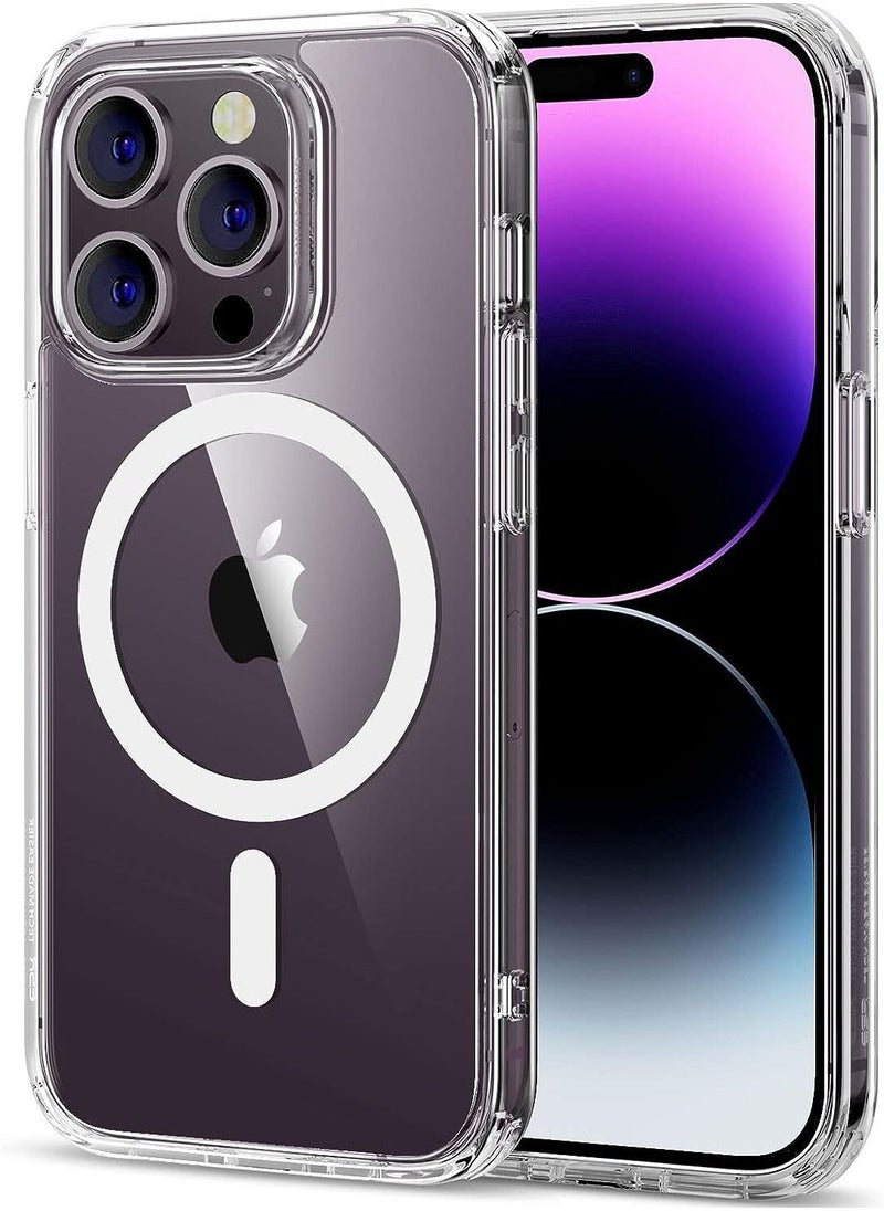 Case Cover Clear for iphone 15 PRO MAX with Support Magsafe Charger Charging Thin Shockproof and Transparent Non-yellow Case
